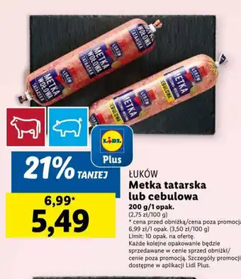 Lidl ŁUKÓW Metka tatarska lub cebulowa 200g oferta