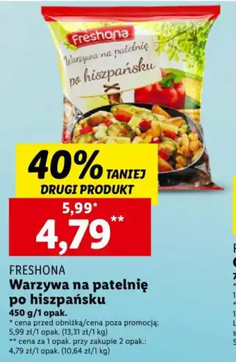 Lidl Freshona Warzywa na patelnię po hiszpańsku 450g oferta