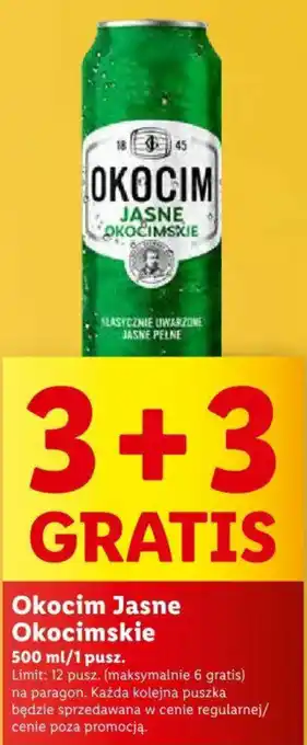 Lidl Okocim Jasne Okocimskie 500ml oferta
