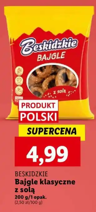 Lidl BESKIDZKIE Bajgle klasyczne z solą 200g oferta