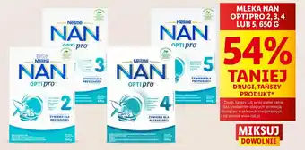 Lidl MLEKA NAN OPTIPRO 2, 3, 4 LUB 5, 650 G oferta