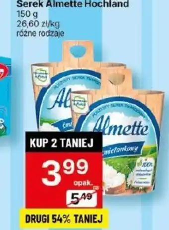 Delikatesy Centrum Serek Almette Hochland 150g oferta