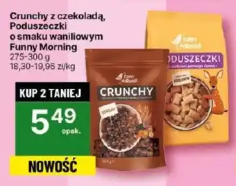 Delikatesy Centrum Crunchy z czekoladą Poduszeczki o smaku waniliowym Funny Morning 275-300 g oferta