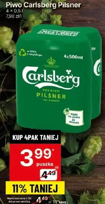 Delikatesy Centrum Piwo Carlsberg Pilsner 4x0,5l oferta