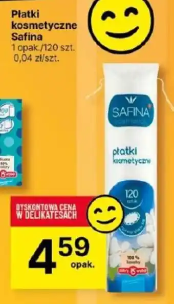 Delikatesy Centrum płatki kosmetyczne SAFINA 120szt. oferta