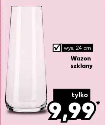 Kaufland Wazon szklany wys. 24 cm oferta