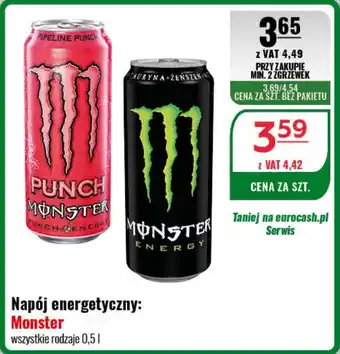 Eurocash Napój energetyczny: Monster 0,5 l oferta