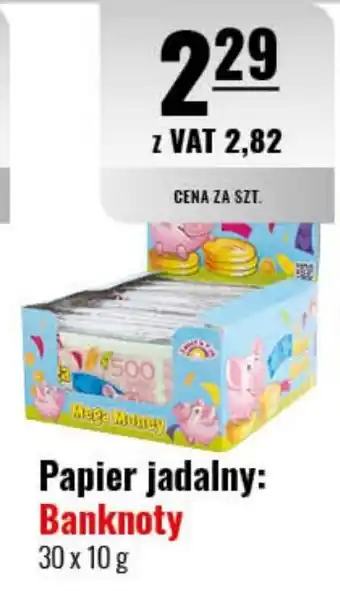 Eurocash Papier jadalny: Banknoty 30 x 10 g oferta