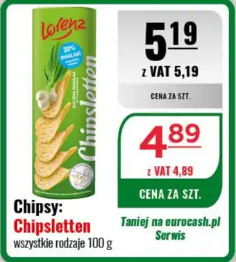 Eurocash Chipsy: Chipsletten 100 g oferta