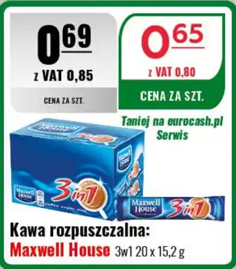 Eurocash Kawa rozpuszczalna: Maxwell House 20 x 15,2 g oferta