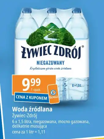 E.Leclerc Woda źródlana Żywiec-Zdrój 6 x 1,5 l oferta