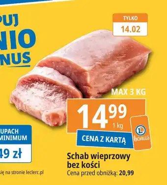 E.Leclerc Schab wieprzowy bez kości 1 kg oferta