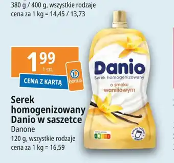 E.Leclerc Serek homogenizowany Danio w saszetce 120 g oferta