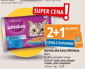 E.Leclerc Karma dla kota Whiskas 4 x 85 g oferta