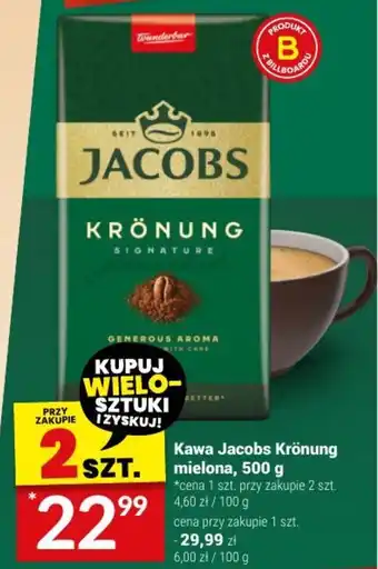Twój Market Kawa Jacobs Krönung mielona, 500 g oferta