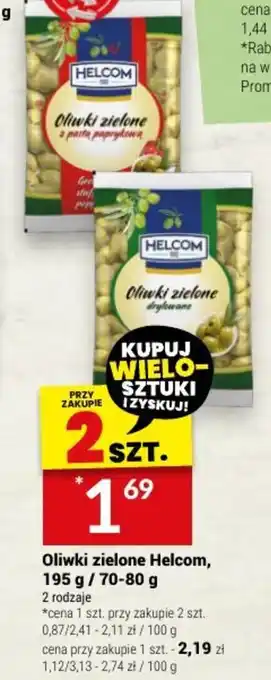 Twój Market Oliwki zielone Helcom, 195 g / 70-80 g oferta