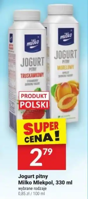 Twój Market Jogurt pitny Milko Mlekpol, 330 ml oferta