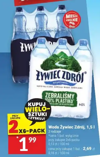 Twój Market Woda Żywiec Zdrój, 1,5 I oferta