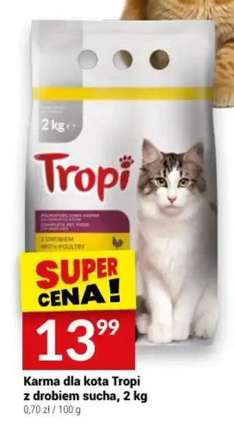 Twój Market Karma dla kota Tropi z drobiem sucha, 2 kg oferta