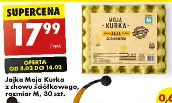 Biedronka Jajka Moja Kurka z chowu ściółkowego, rozmiar M, 30 szt. oferta