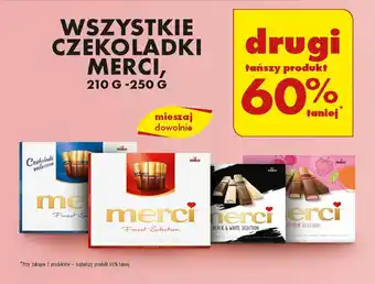 Biedronka WSZYSTKIE CZEKOLADKI MERCI 210-250 G oferta