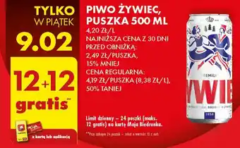 Biedronka PIWO ŻYWIEC, PUSZKA 500 ML oferta