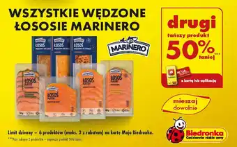 Biedronka WSZYSTKIE WĘDZONE ŁOSOSIE MARINERO oferta