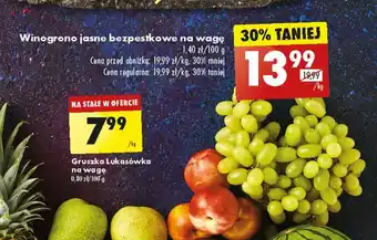Biedronka Winogrono jasne bezpestkowe na wagę 1 kg oferta