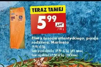 Biedronka Filet z łososia atlantyckiego, porcja rodzinna, Marinero 100 g oferta