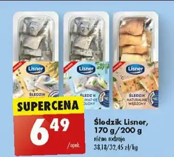 Biedronka Śledzik Lisner, 170 g/200 g oferta