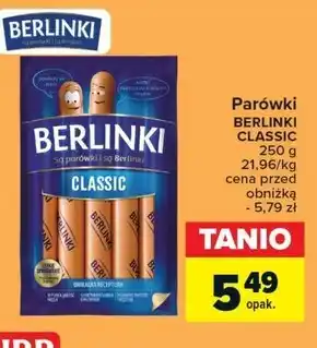 Carrefour Berlinki Classic Kiełbasa 250 g oferta