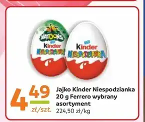 Gama Kinder Niespodzianka Słodkie jajko z niespodzianką pokryte czekoladą mleczną 20 g oferta