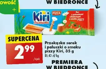 Biedronka Przekąska serek i paluszki o smaku pizzy Kiri 35 g oferta