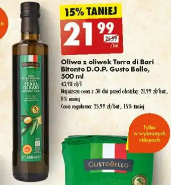 Biedronka Oliwa z oliwek Terra di Bari Bitonto D.O.P. Gusto Bello 500ml oferta