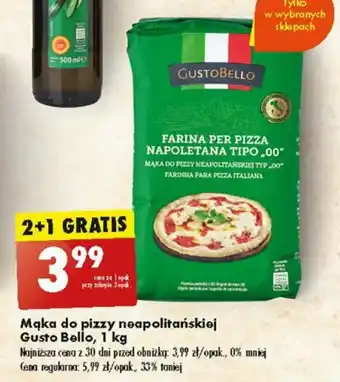 Biedronka Mąka do pizzy neapolitańskiej Gusto Bello 1 kg oferta