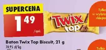 Biedronka Baton Twix Top Biscuit 21 g oferta