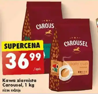 Biedronka Kawa ziarnista Carousel 1 kg oferta
