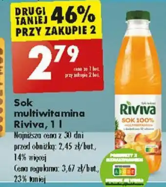 Biedronka Sok multiwitamina Riviva 1l oferta