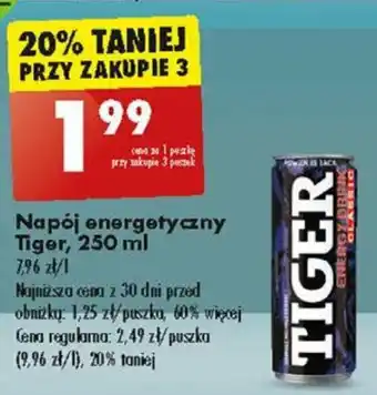 Biedronka Napój energetyczny Tiger 250 ml oferta