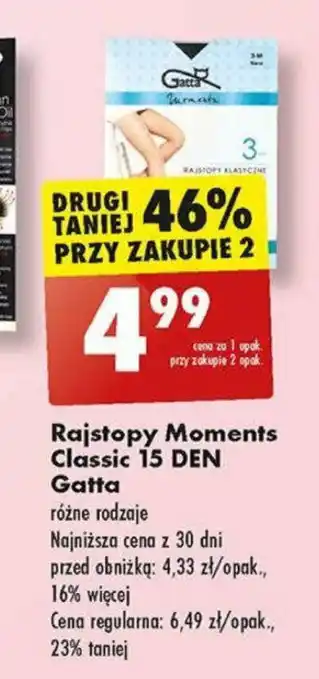 Biedronka Rajstopy Moments Classic 15 DEN Gatta oferta