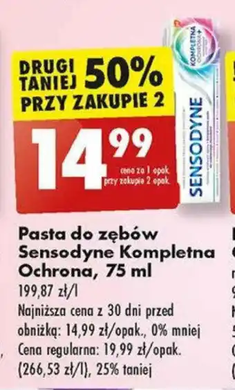 Biedronka Pasta do zębów Sensodyne Kompletna Ochrona 75 ml oferta