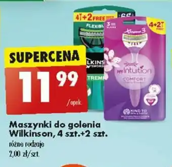 Biedronka Maszynki do golenia Wilkinson 4 szt.+2 szt. oferta