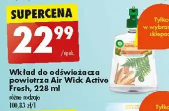 Biedronka Wkład do odświeżacza powietrza Air Wick Active Fresh 228 ml oferta