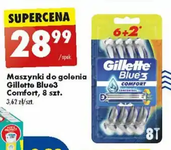 Biedronka Maszynki do golenia Gillette Blue3 Comfort 8 szt. oferta