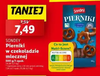 Lidl SONDEY Pierniki w czekoladzie mlecznej 500 g oferta