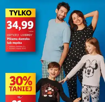 Lidl Esmara LIVERGY Piżama damska lub męska oferta