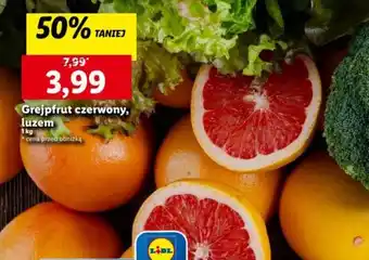 Lidl Grejpfrut czerwony, luzem 1 kg oferta