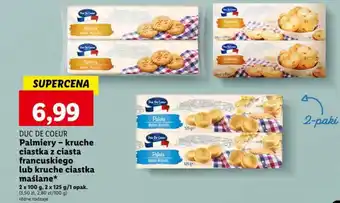 Lidl DUC DE COEUR Palmiery - kruche ciastka z ciasta francuskiego lub kruche ciastka maślane 2x100/2x125g oferta