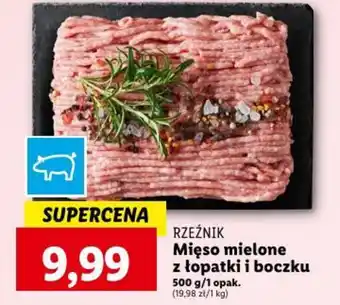 Lidl RZEŹNIK Mięso mielone z łopatki i boczku 500 g oferta
