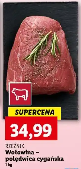 Lidl RZEŹNIK Wołowina polędwica cygańska 1kg oferta